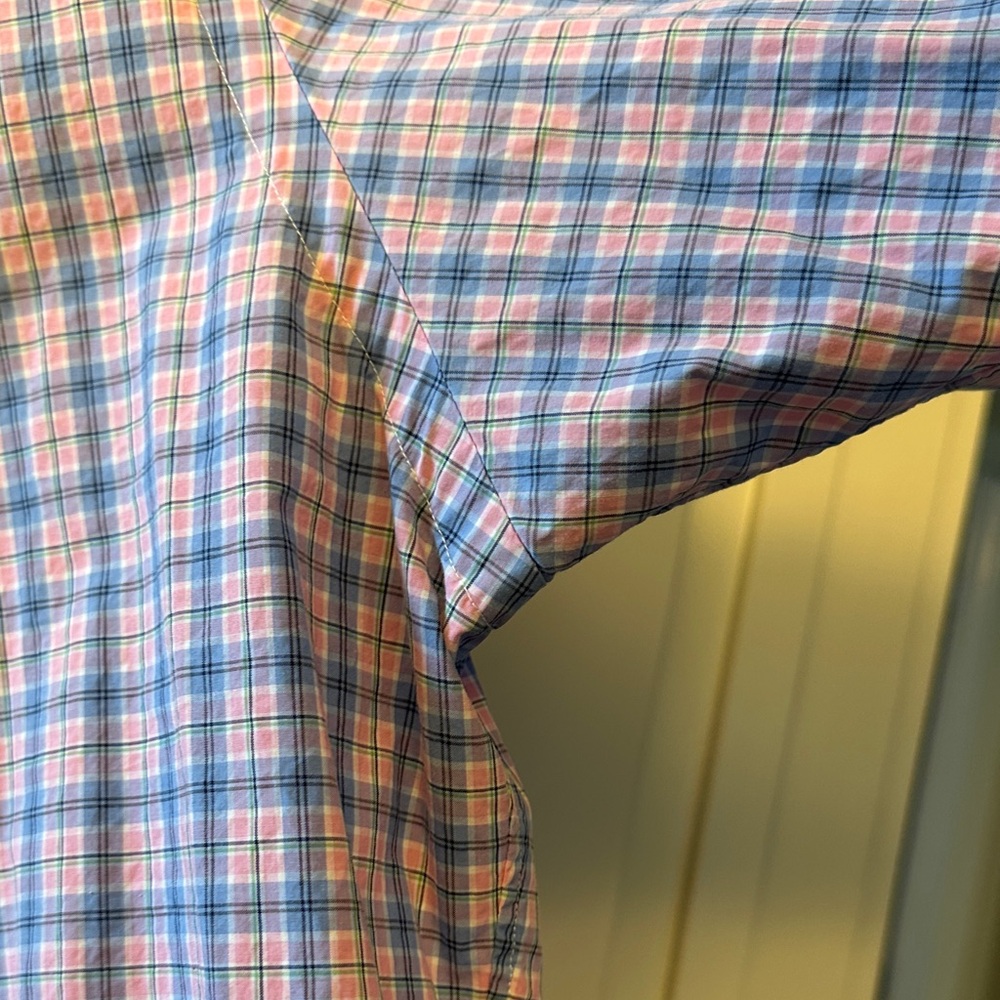Ralph Lauren Men's Pink and Blue Plaid Shirt - Picture 8 of 9
